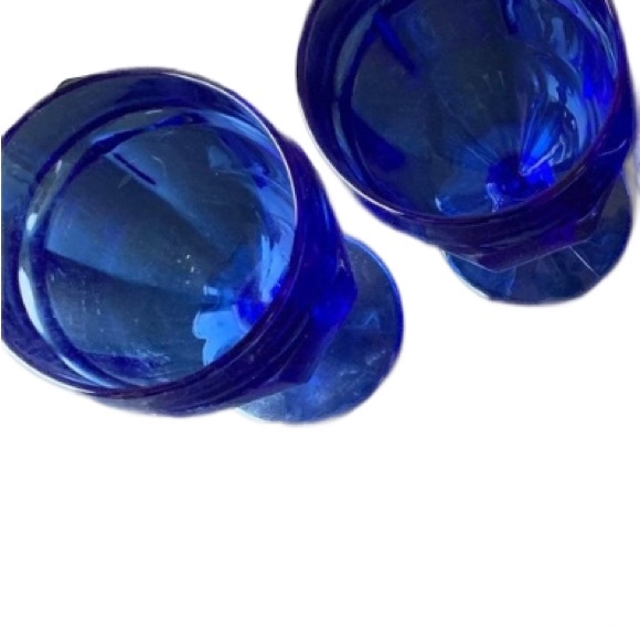 Set of 2 Vintage Libbey Glass Com. Gibraltar Antique Blue Iced Tea Goblet 1970’s - Picture 2 of 7